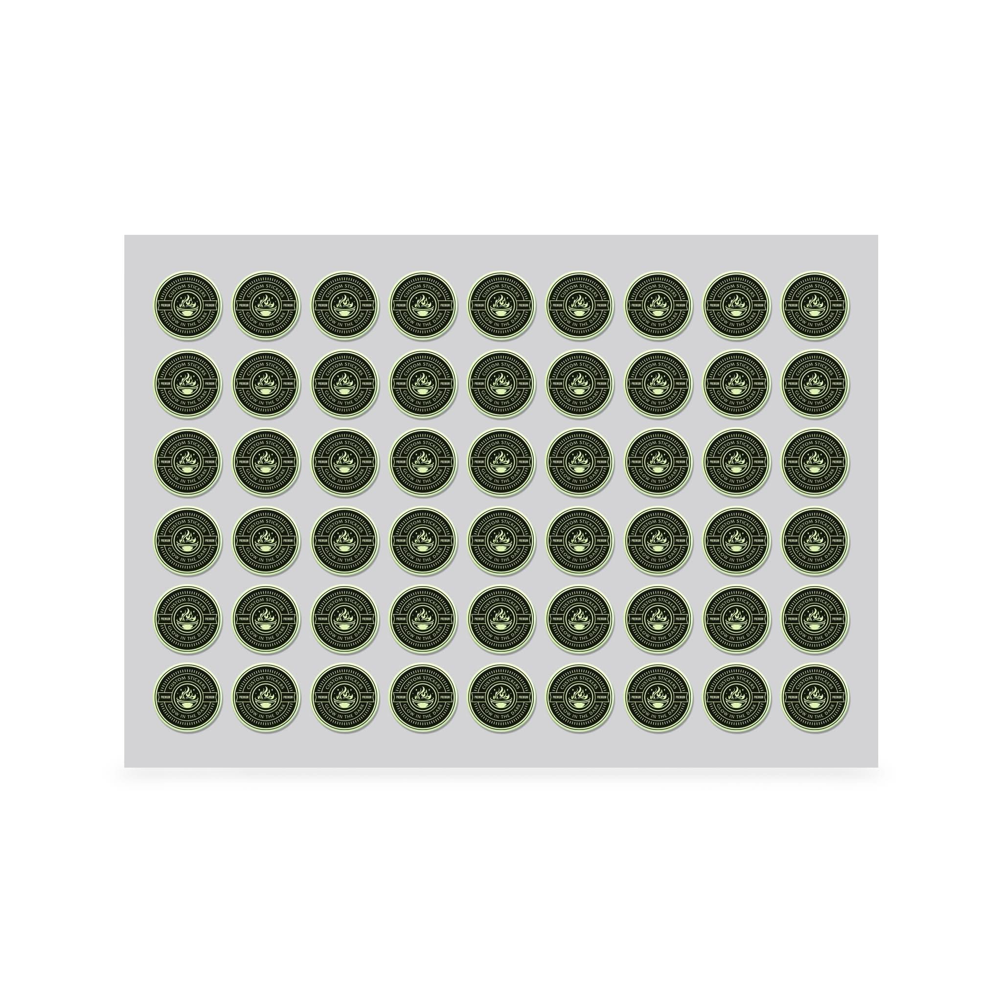 1.5" Custom Printed Glow in the Dark Stickers - Image 4