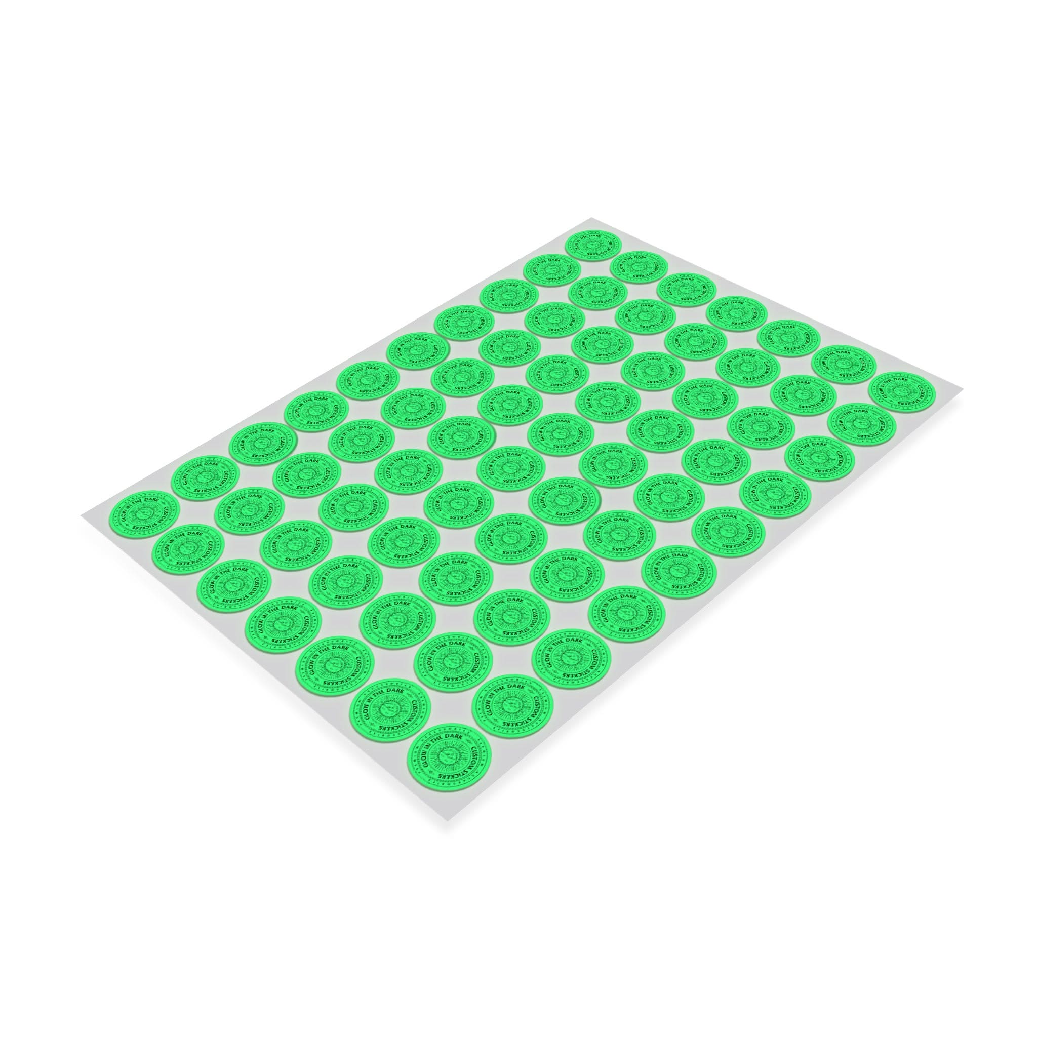1" Custom Printed Glow in the Dark Stickers - Image 2
