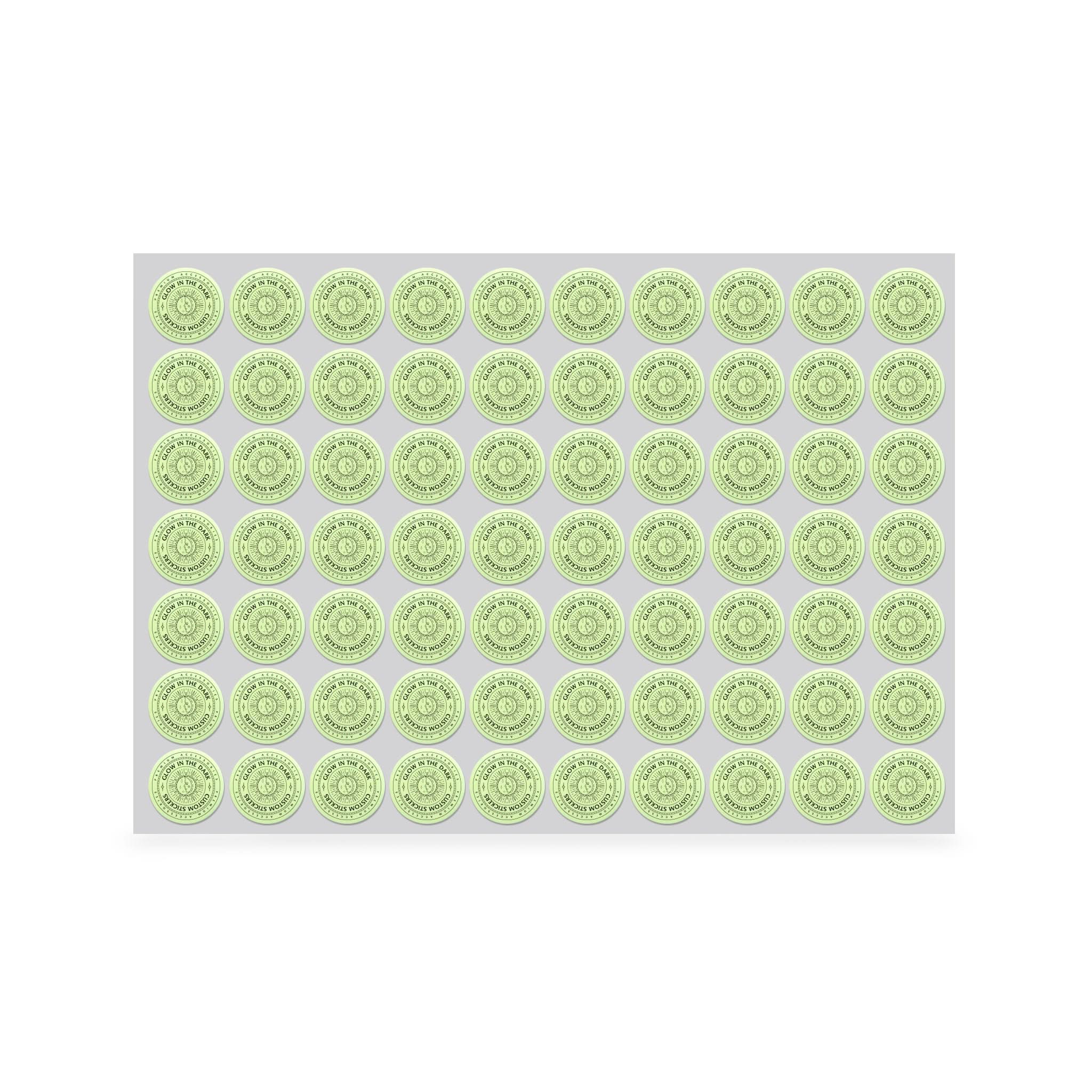 1" Custom Printed Glow in the Dark Stickers - Image 3