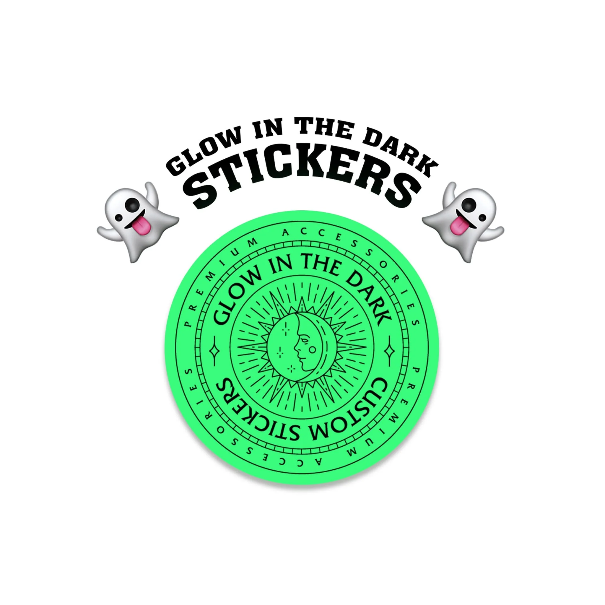 1" Custom Printed Glow in the Dark Stickers - Image 4