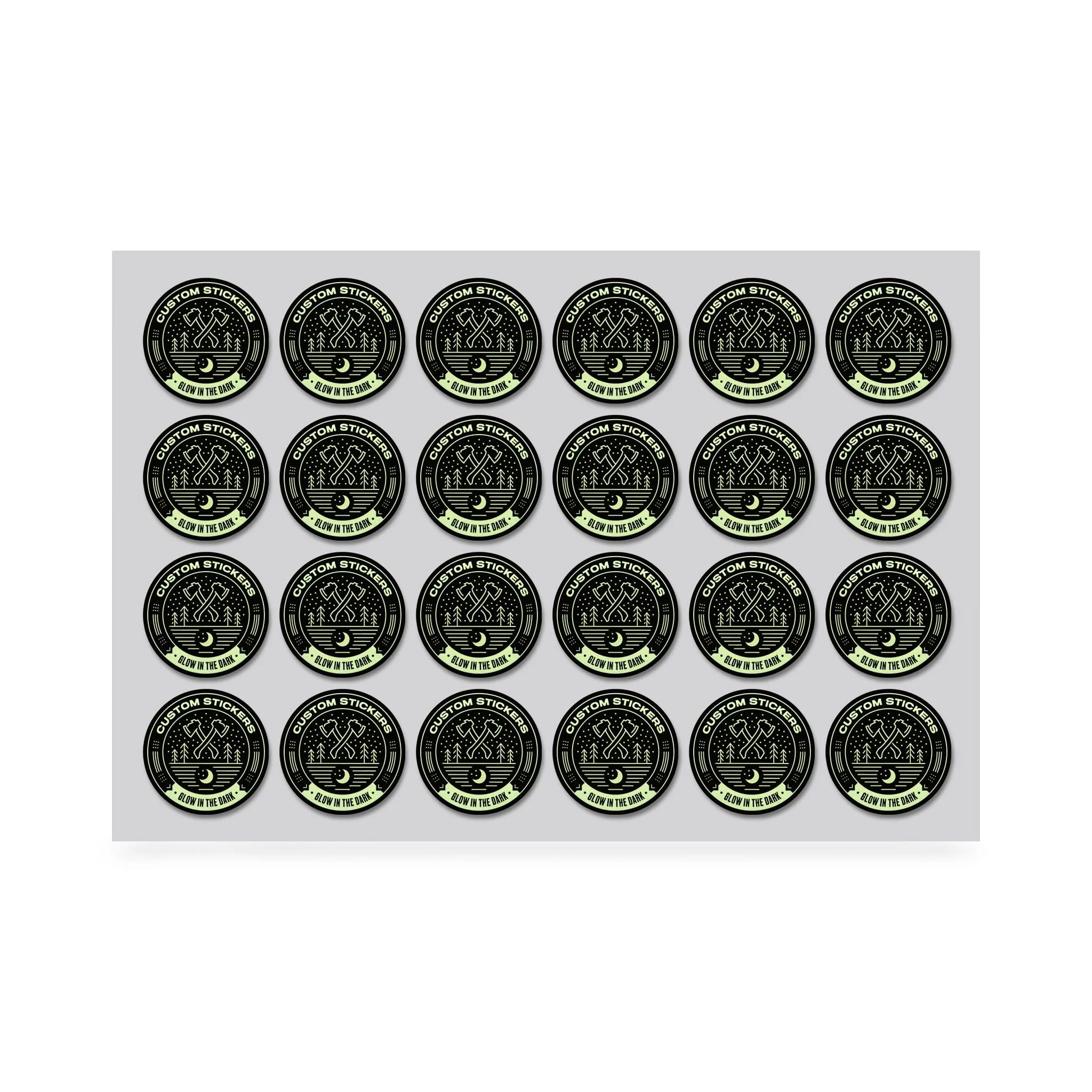 2.5" Custom Printed Glow in the Dark Stickers - Image 4