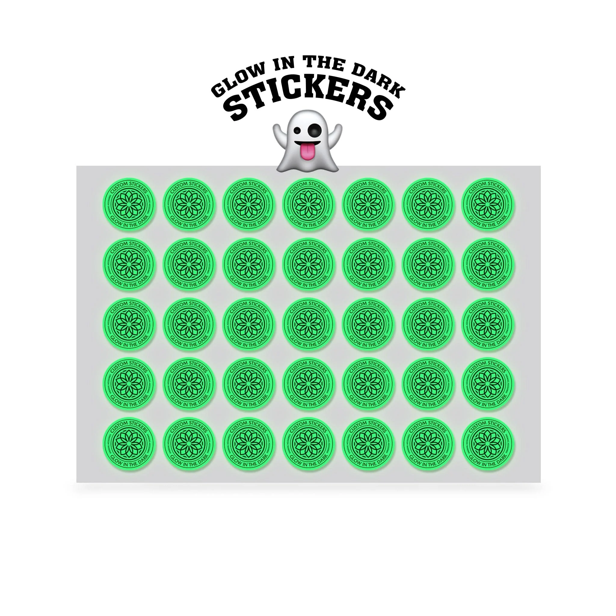 2" Custom Printed Glow in the Dark Stickers - Image 2