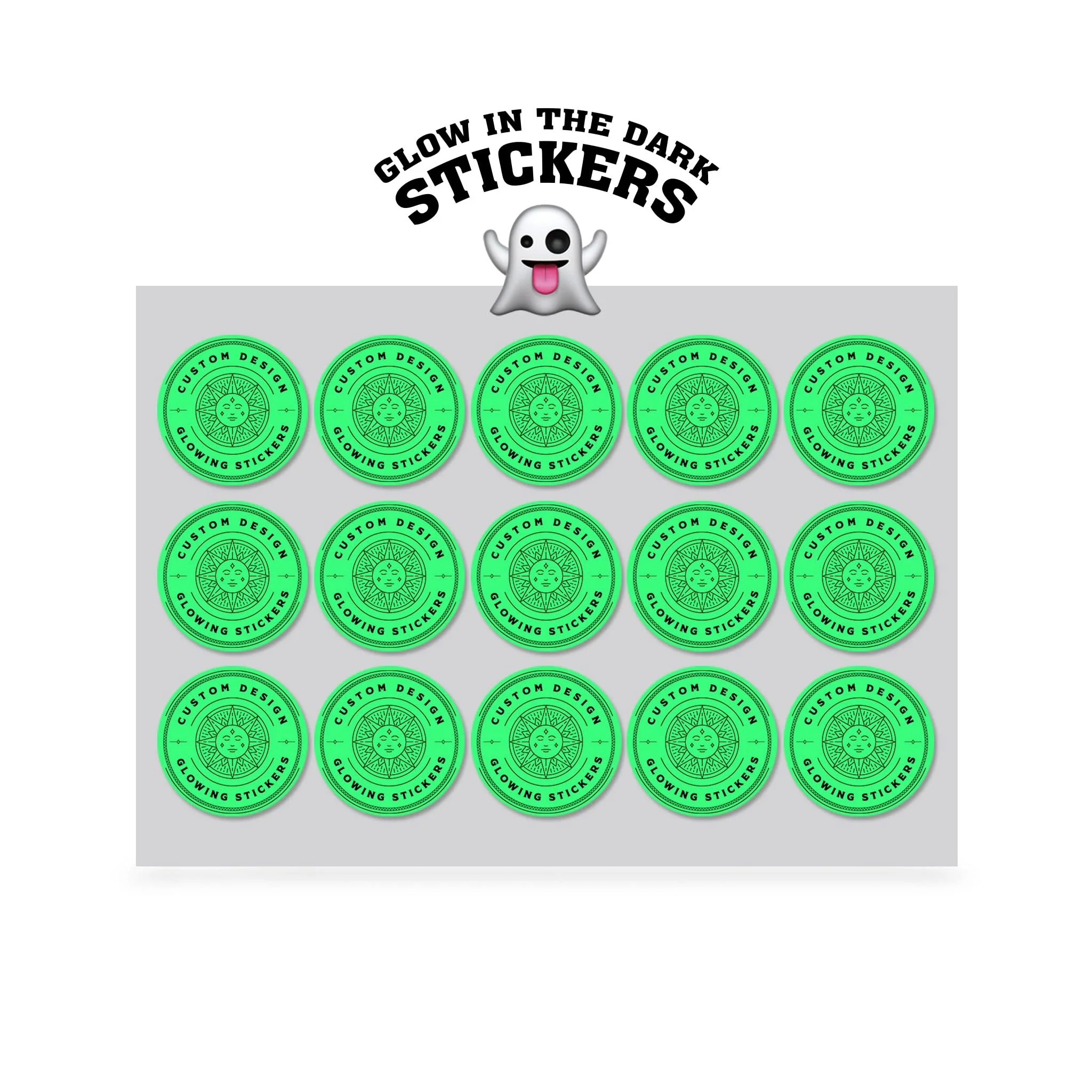 3" Custom Printed Glow in the Dark Stickers - Image 2