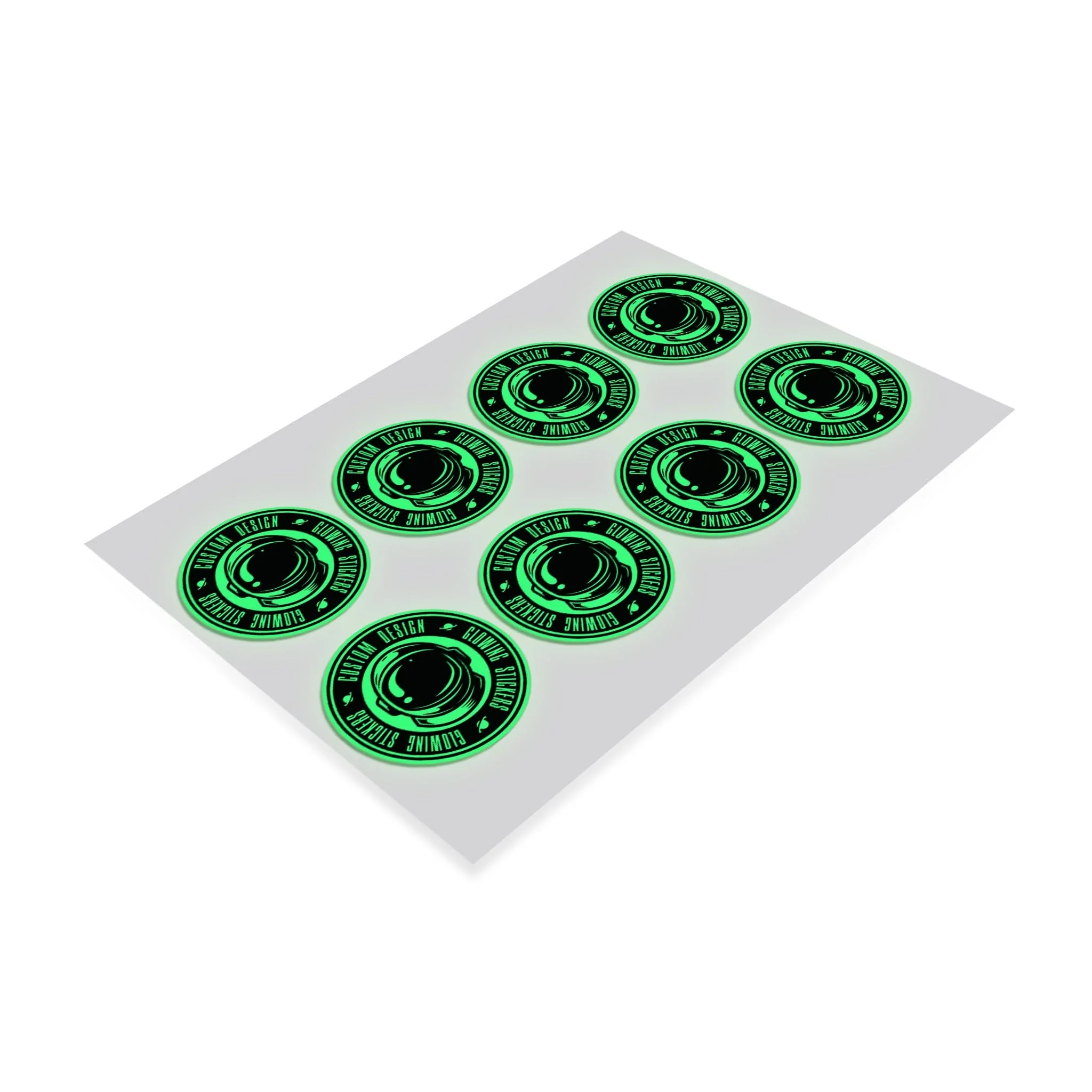 4" Custom Printed Glow in the Dark Stickers - Image 2