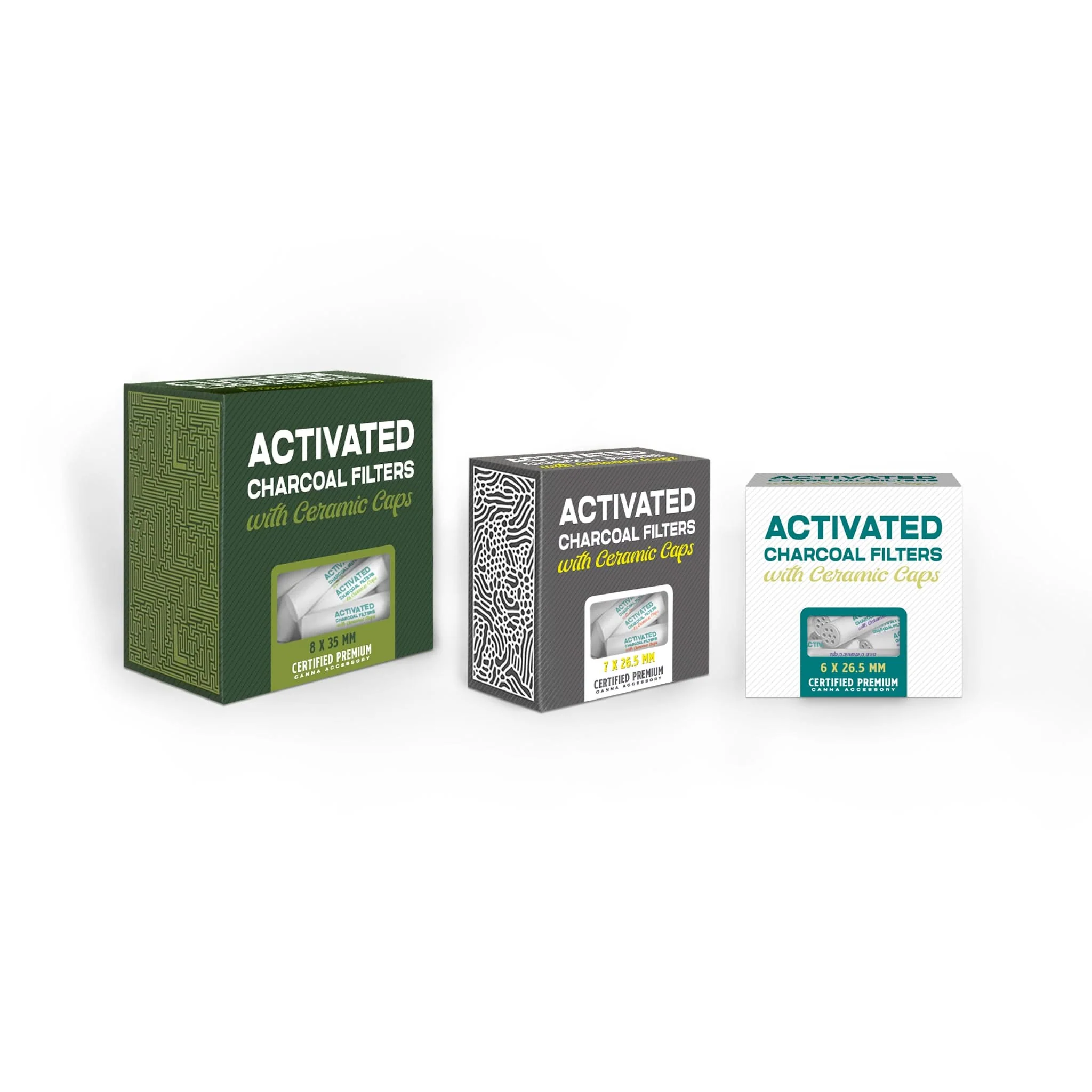 Activated Charcoal Filters with Ceramic Caps - Image 2