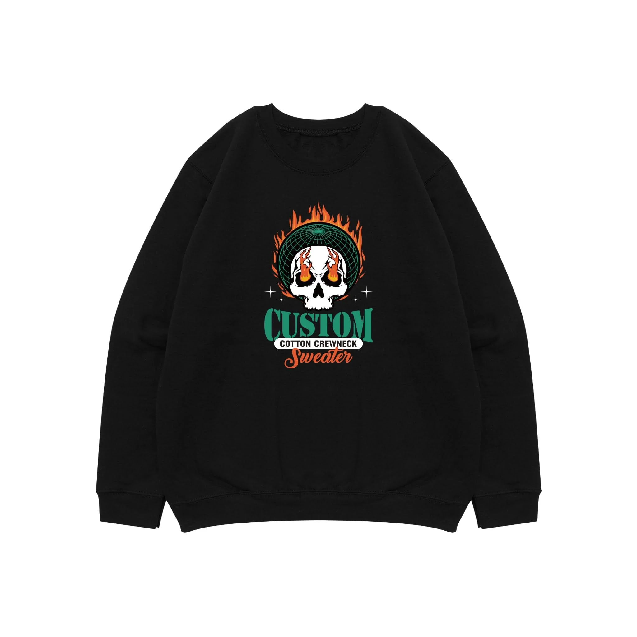 Custom Cotton Crewneck Sweater - Image 4