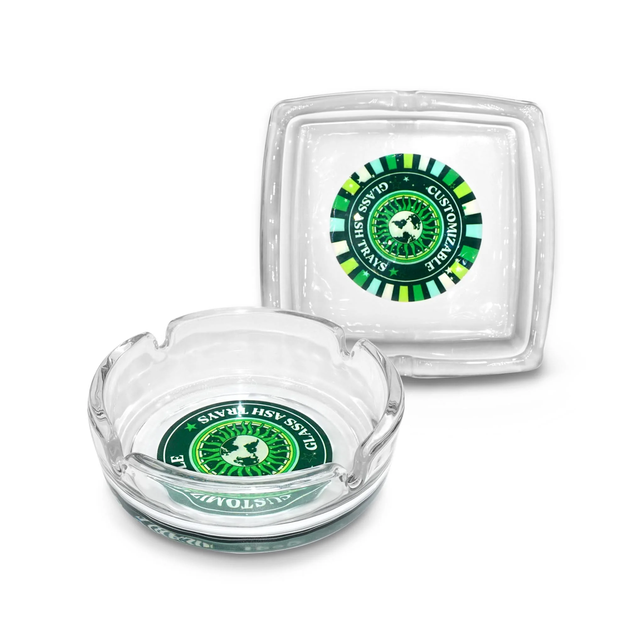 Custom Glass Ashtray - Image 2