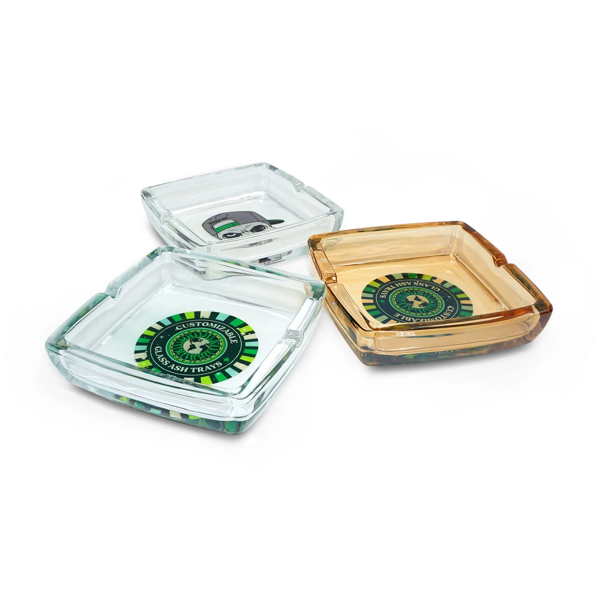 Custom Glass Ashtray - Image 3