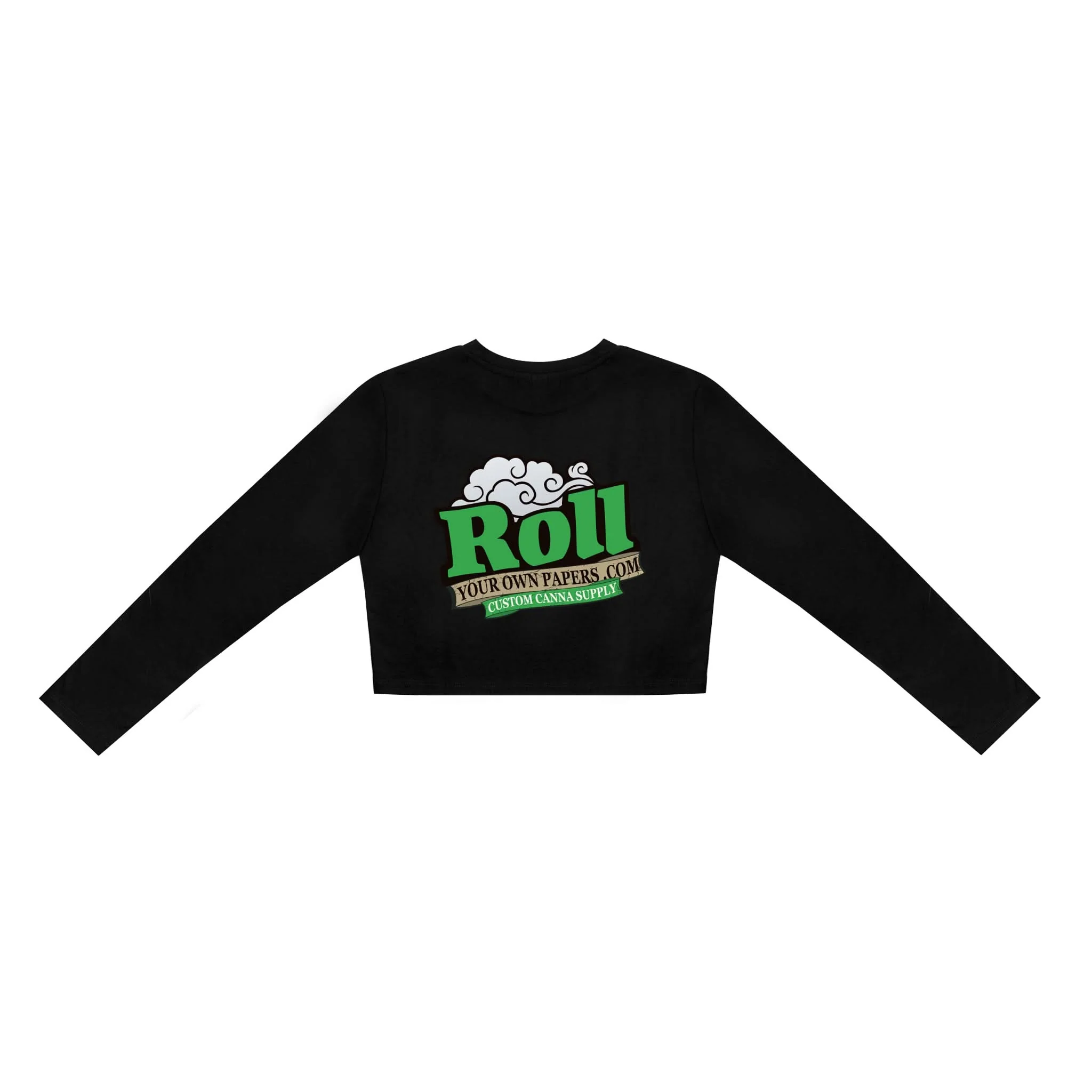 Custom Long Sleeve Round Neck Crop Top - Image 3