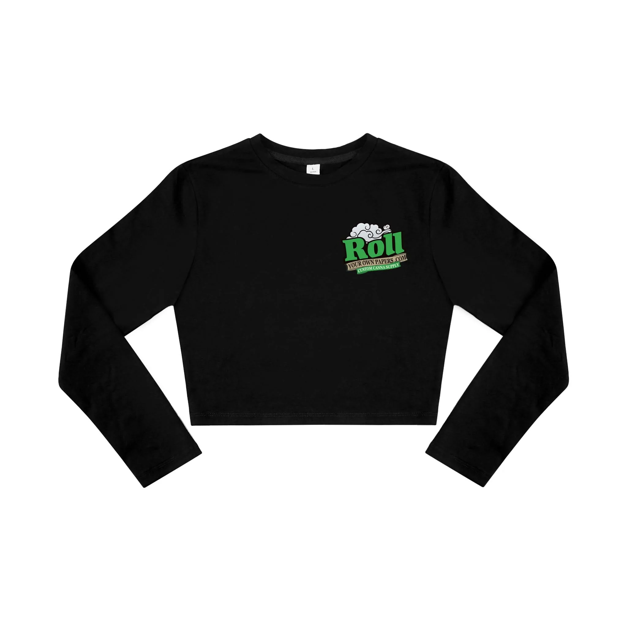 Custom Long Sleeve Round Neck Crop Top - Image 4