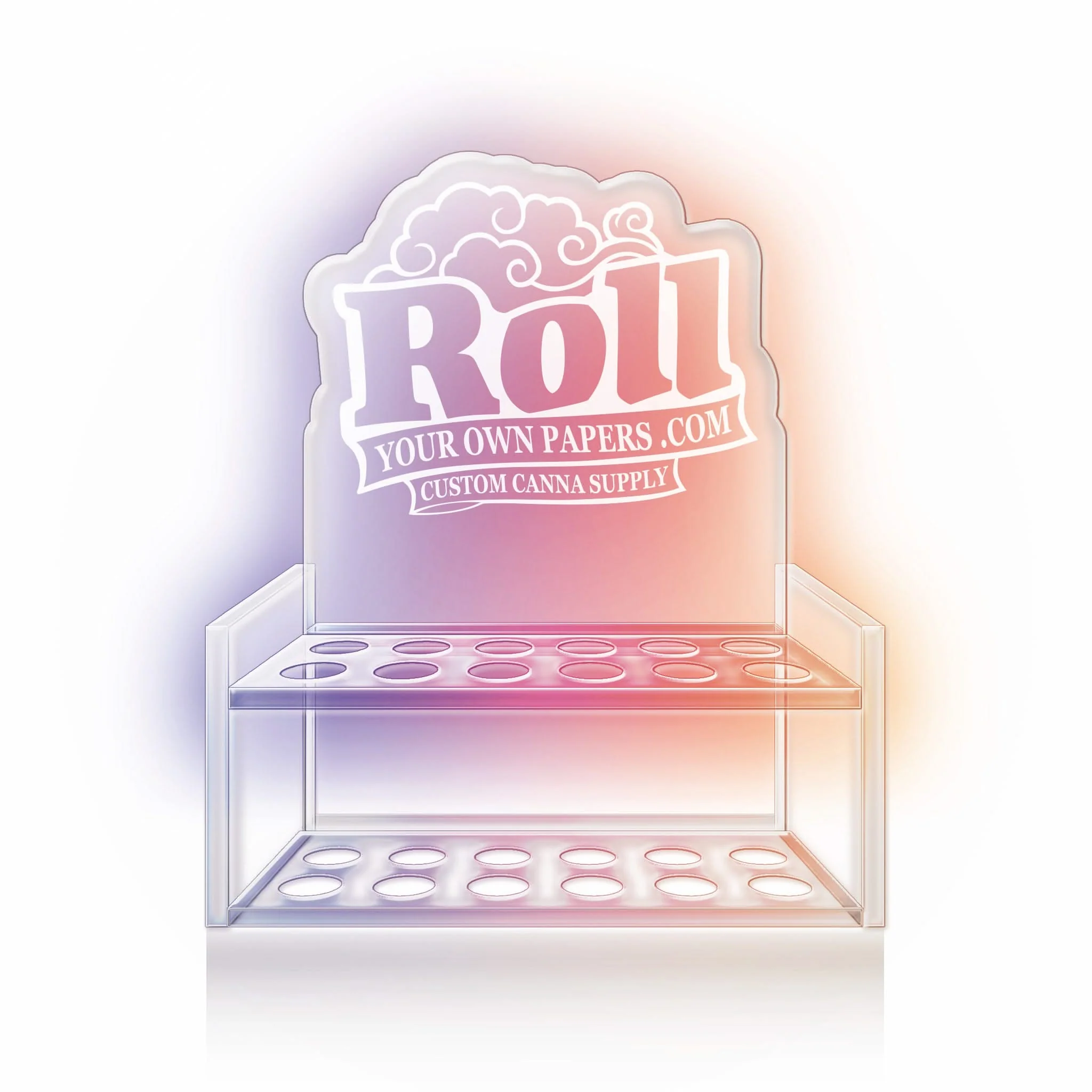 Custom Pre Rolled Acrylic Display With LED Lights - Image 2