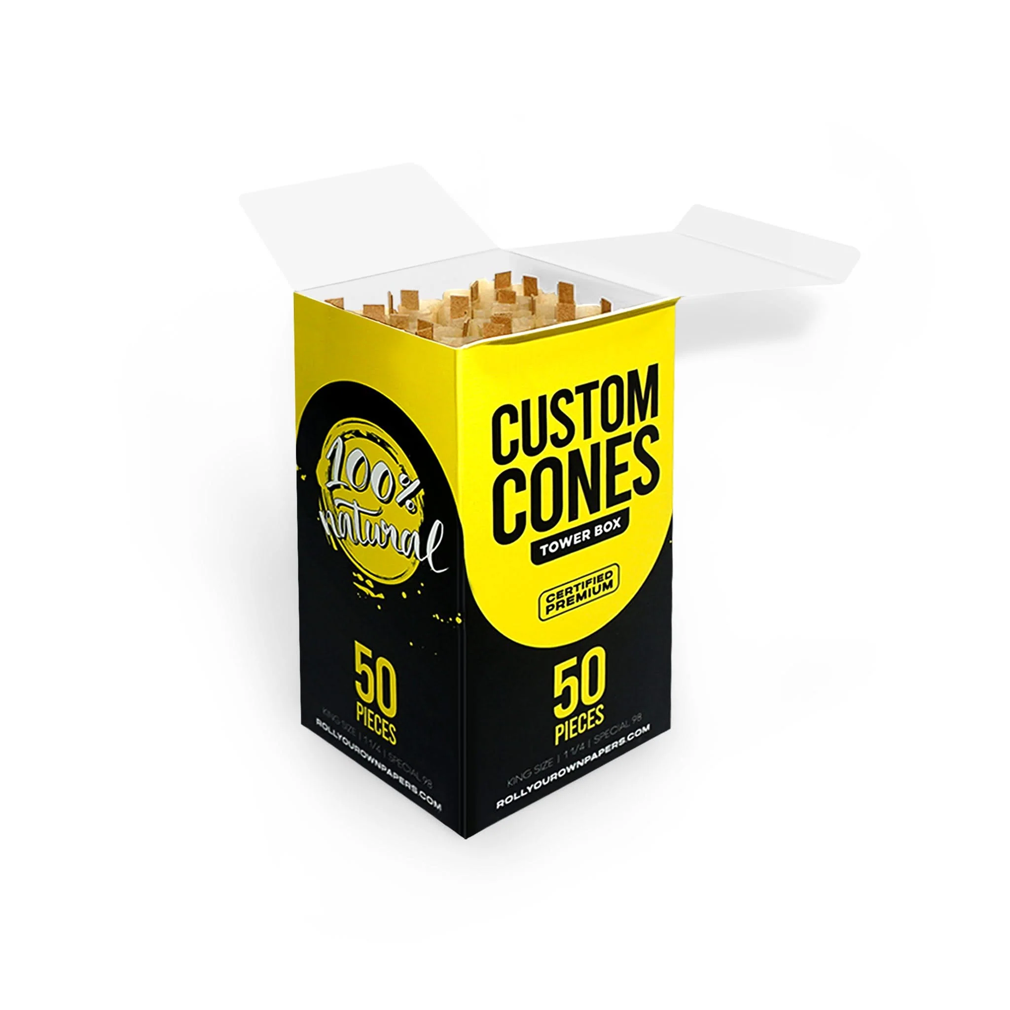 Custom Pre Rolled Cones in Tower Box Packaging (50CT) - Image 2