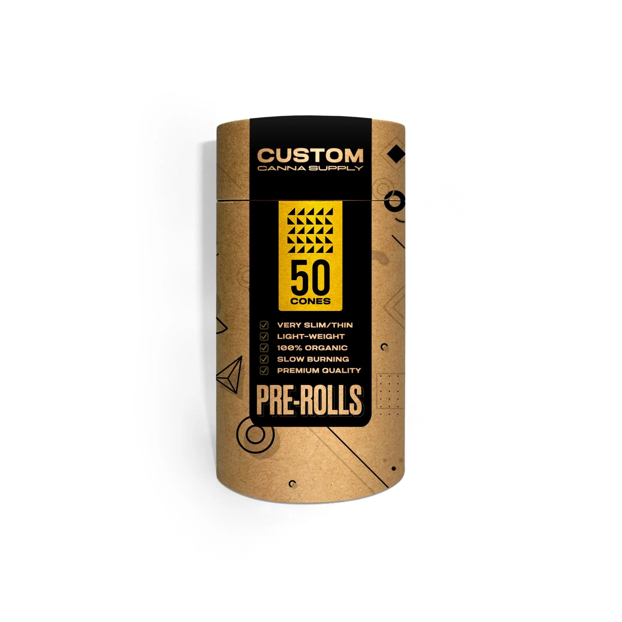 Custom Pre Rolled Cones in Kraft Tube Retail Packaging (50CT) - Image 3