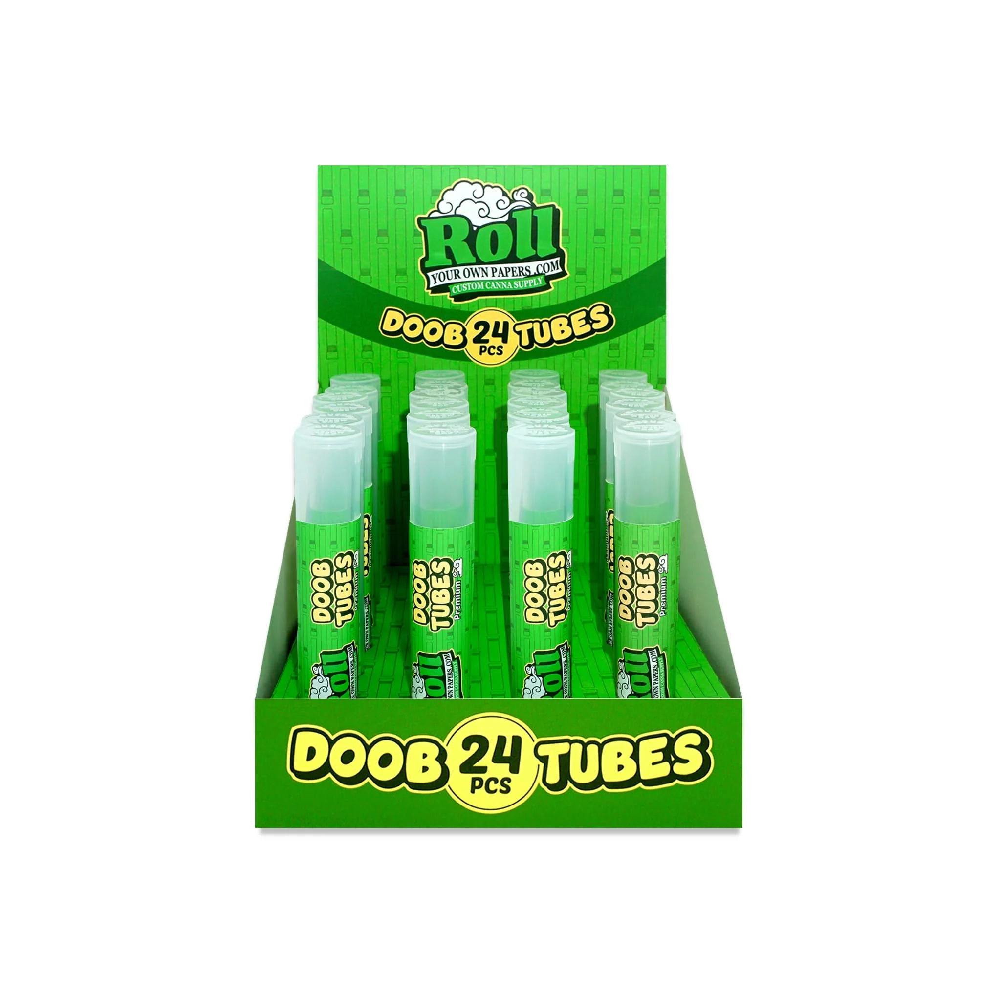 Custom Pre Rolled Doob Tubes in Upright POS Display Box 24PK - Image 2