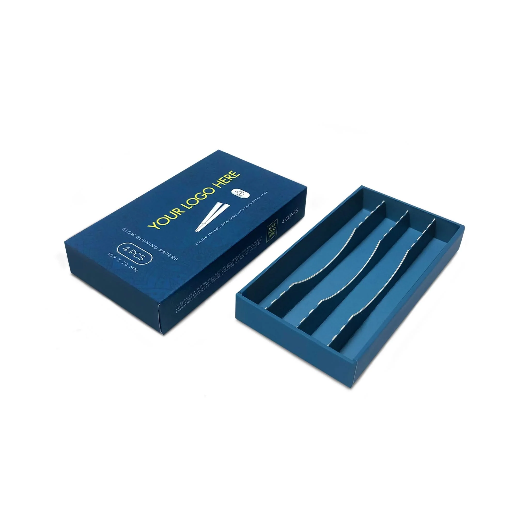 Custom Pre Rolled Turned Edge Box 4PK King Size - Image 3