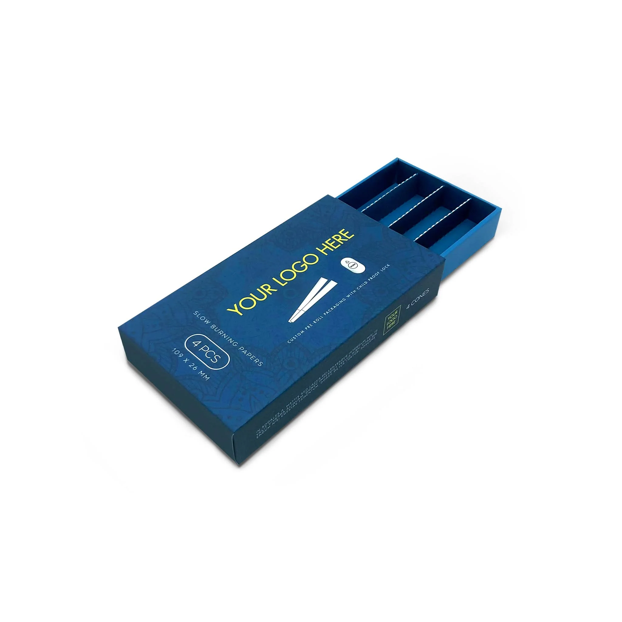 Custom Pre Rolled Turned Edge Box 4PK King Size - Image 4
