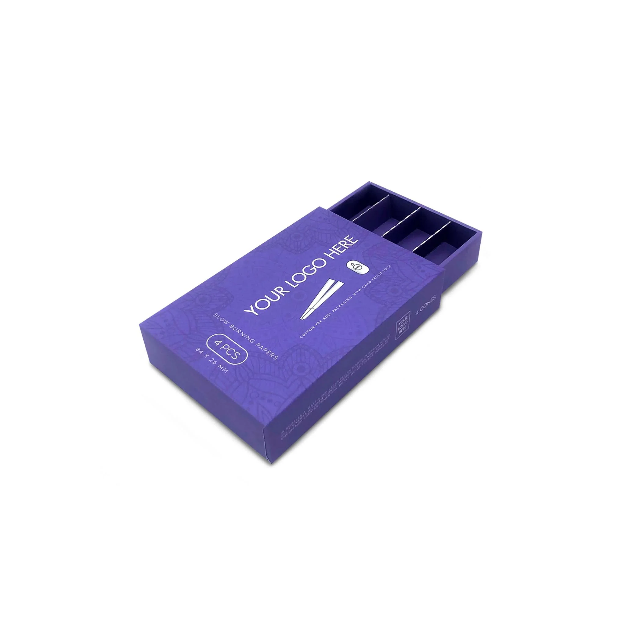 Custom Pre Rolled Turned Edge Box 4PK Quarter Size - Image 4