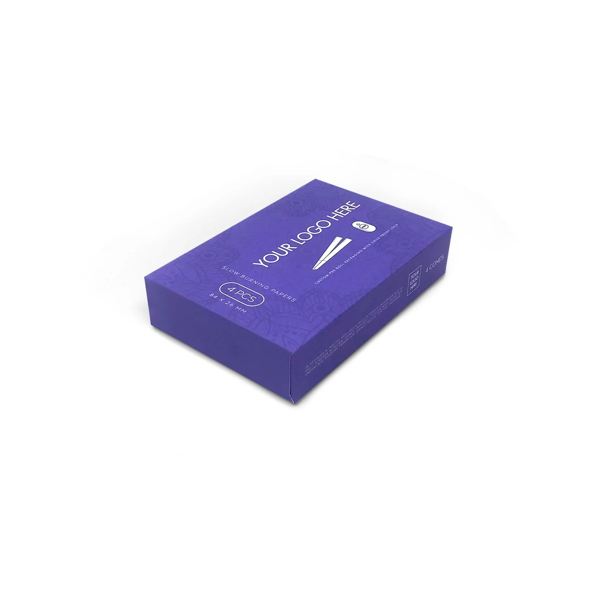 Custom Pre Rolled Turned Edge Box 4PK Quarter Size - Image 5