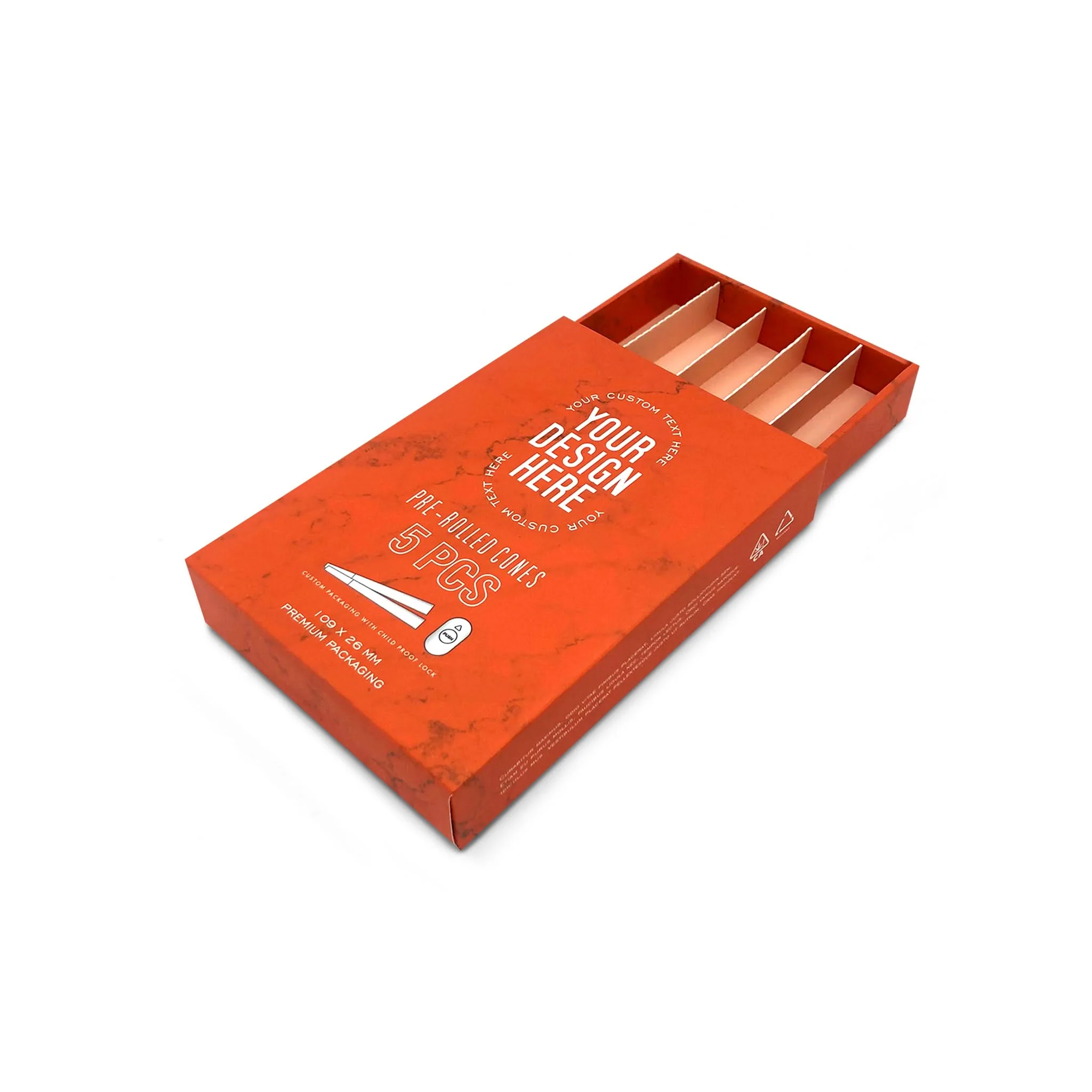 Custom Pre Rolled Turned Edge Box 5PK King Size - Image 4
