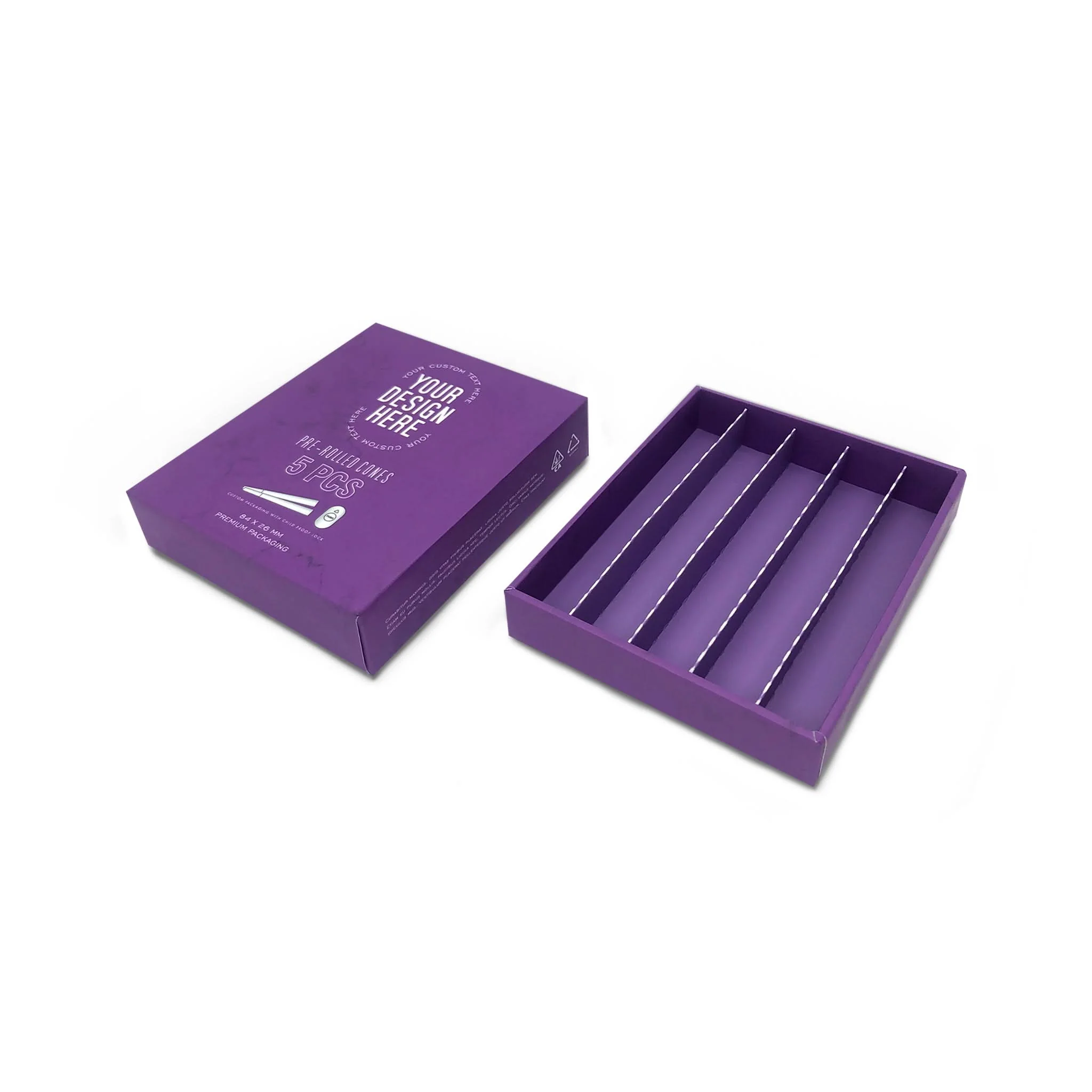 Custom Pre Rolled Turned Edge Box 5PK Quarter Size - Image 3