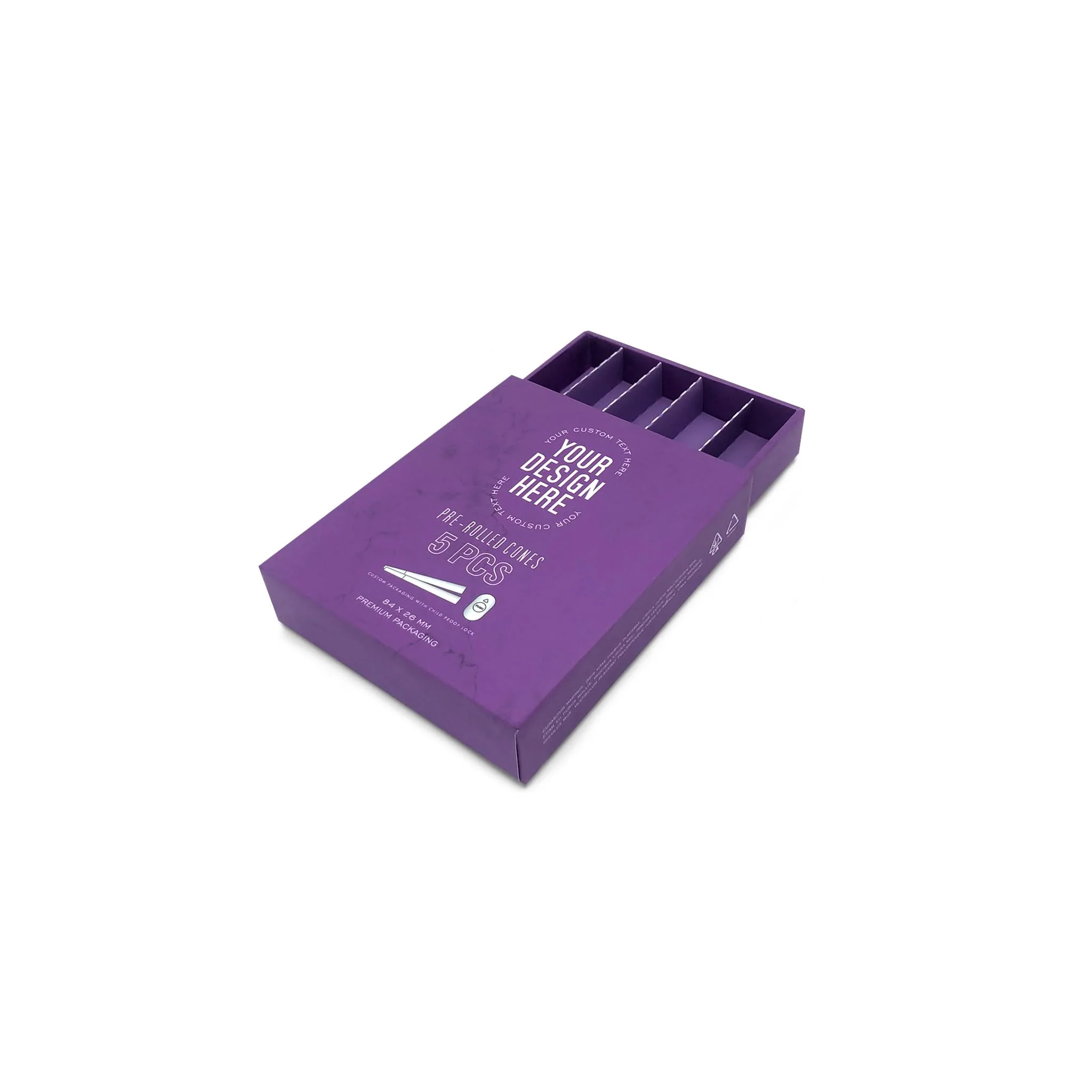 Custom Pre Rolled Turned Edge Box 5PK Quarter Size - Image 4