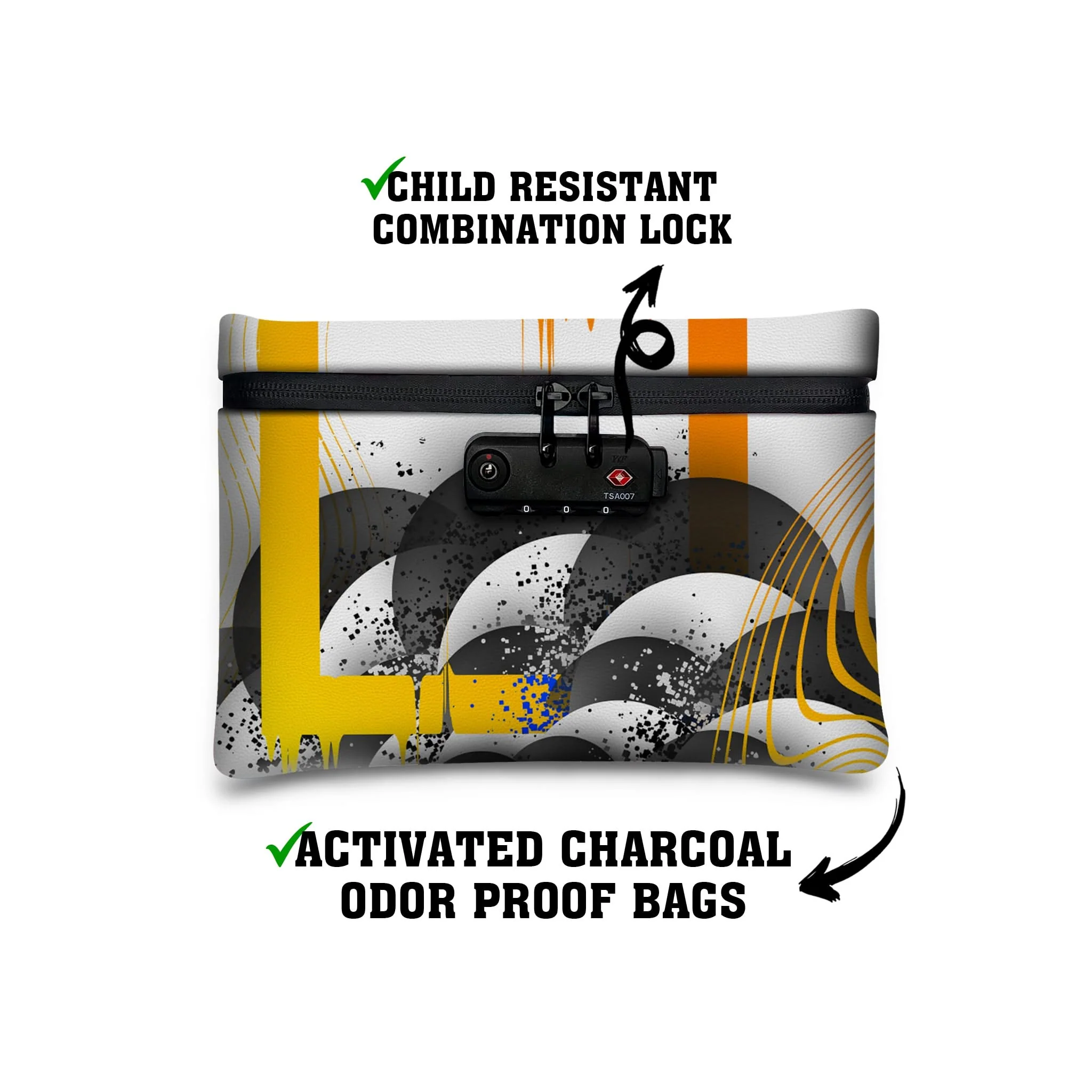 Custom Smell Proof Stash Bag with Combination Lock - Image 5